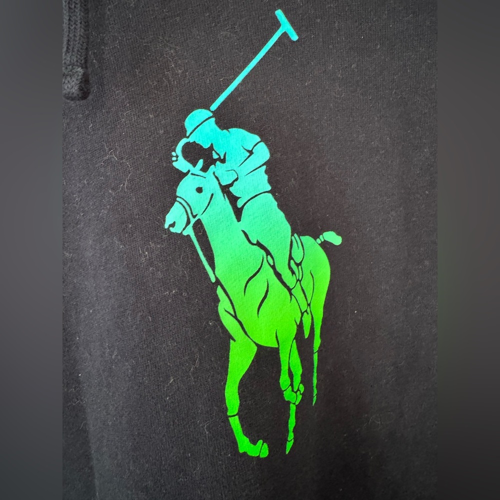 Polo Ralph Lauren XL. Navy with large ombré pony.